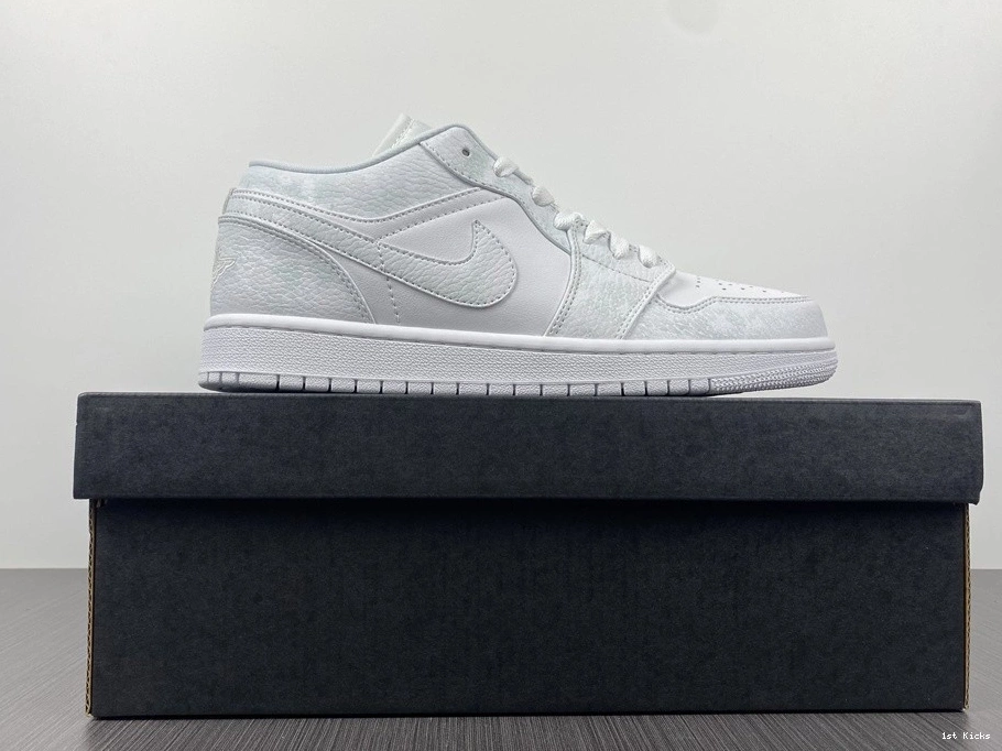 White Tumbled - 553558-130 1 Low Jordan Triple Leather 0321